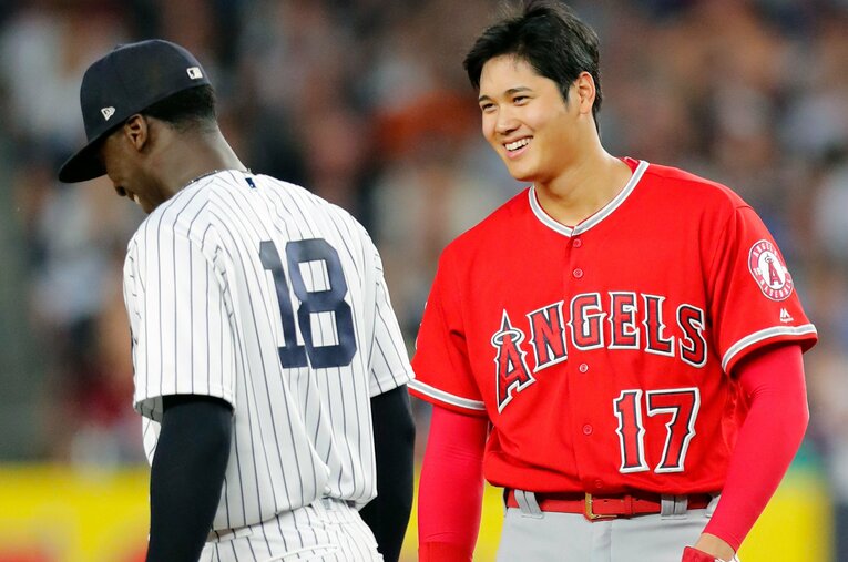 2018年、初のヤンキースタジアムでのヤンキース戦　©Getty Images