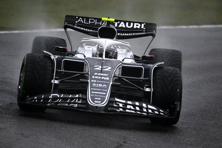 いま持てる力を振り絞って走った角田。13位というリザルト以上の成長を見せた　©Getty Images / Red Bull Content Pool