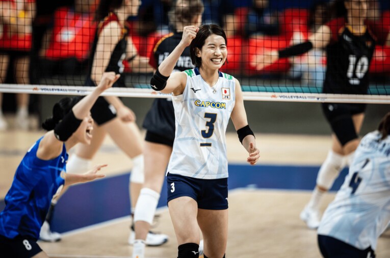 古賀紗理那（VNLドイツ戦）©︎Volleyball World