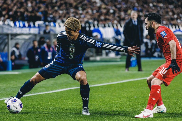 北中米W杯予選での守田　©Kiichi Matsumoto