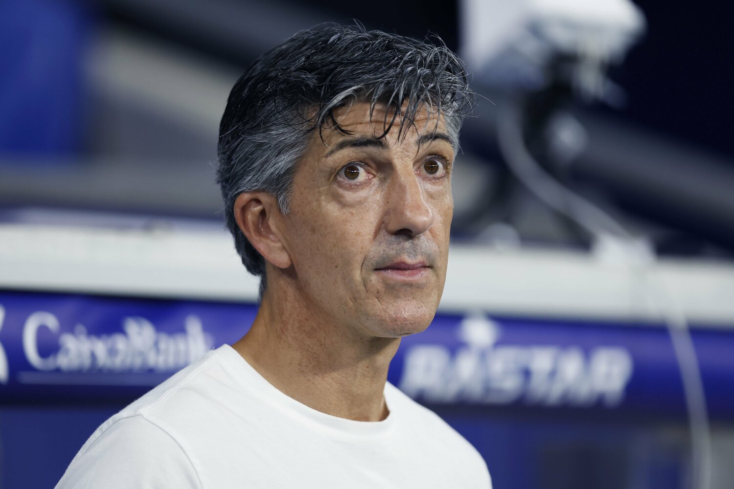 ソシエダ指揮官イマノル。久保の起用法も賛否の対象になっている