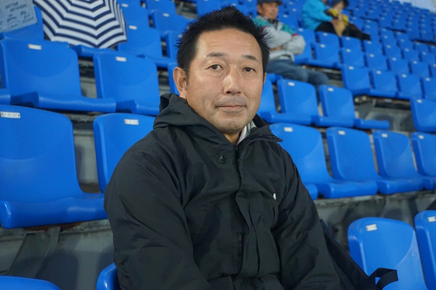 金足農業高校野球部OB会の副会長を務める長谷川寿 ©Kei Nakamura