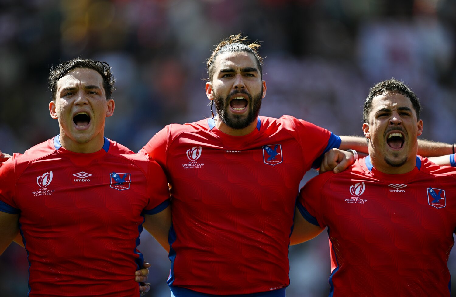 試合前の国歌斉唱 ©Getty Images