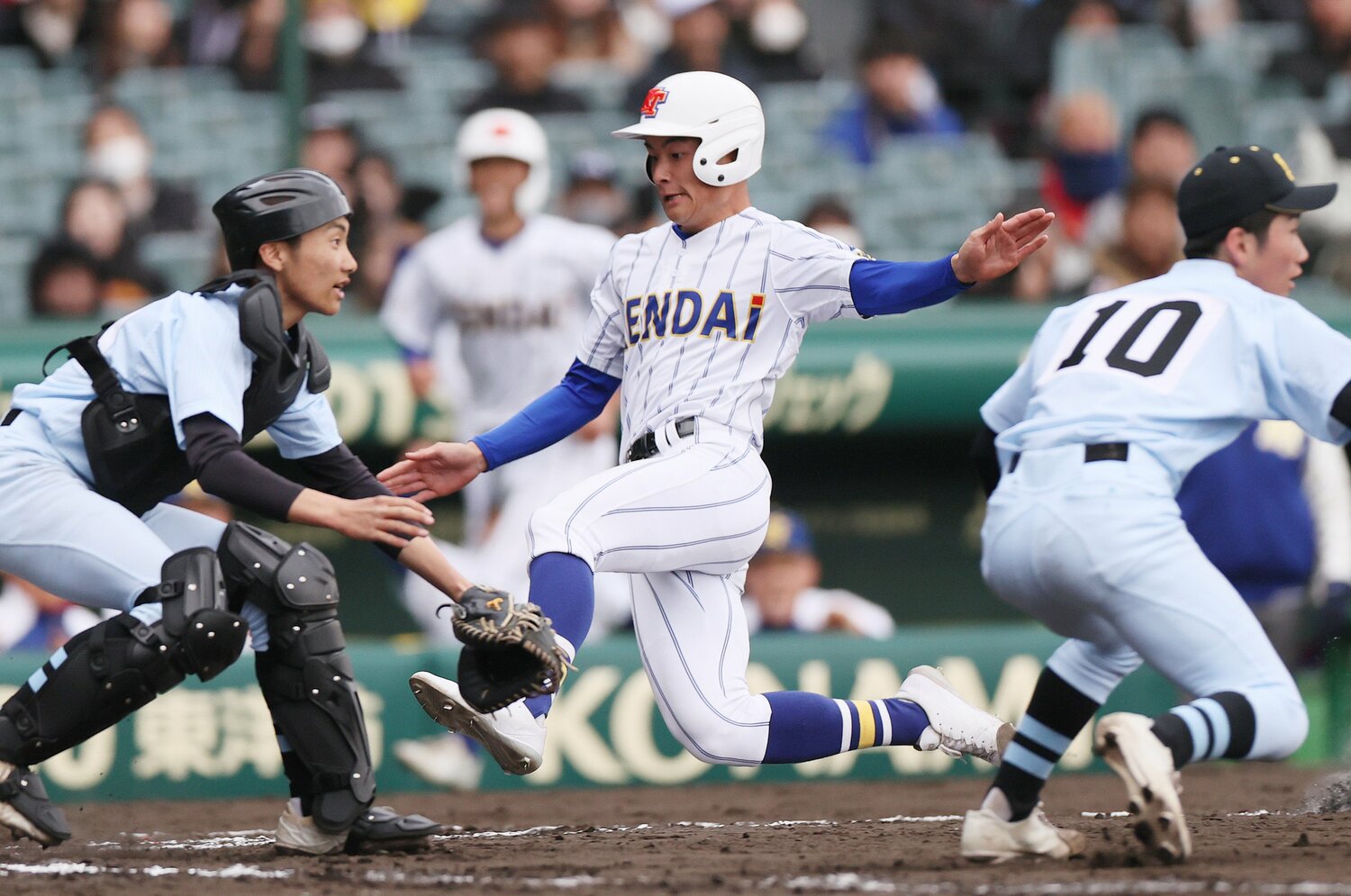 今春、33年ぶりのセンバツ出場を果たした学法石川。1回戦で健大高崎(群馬)に0-4で敗れた ©JIJI PRESS