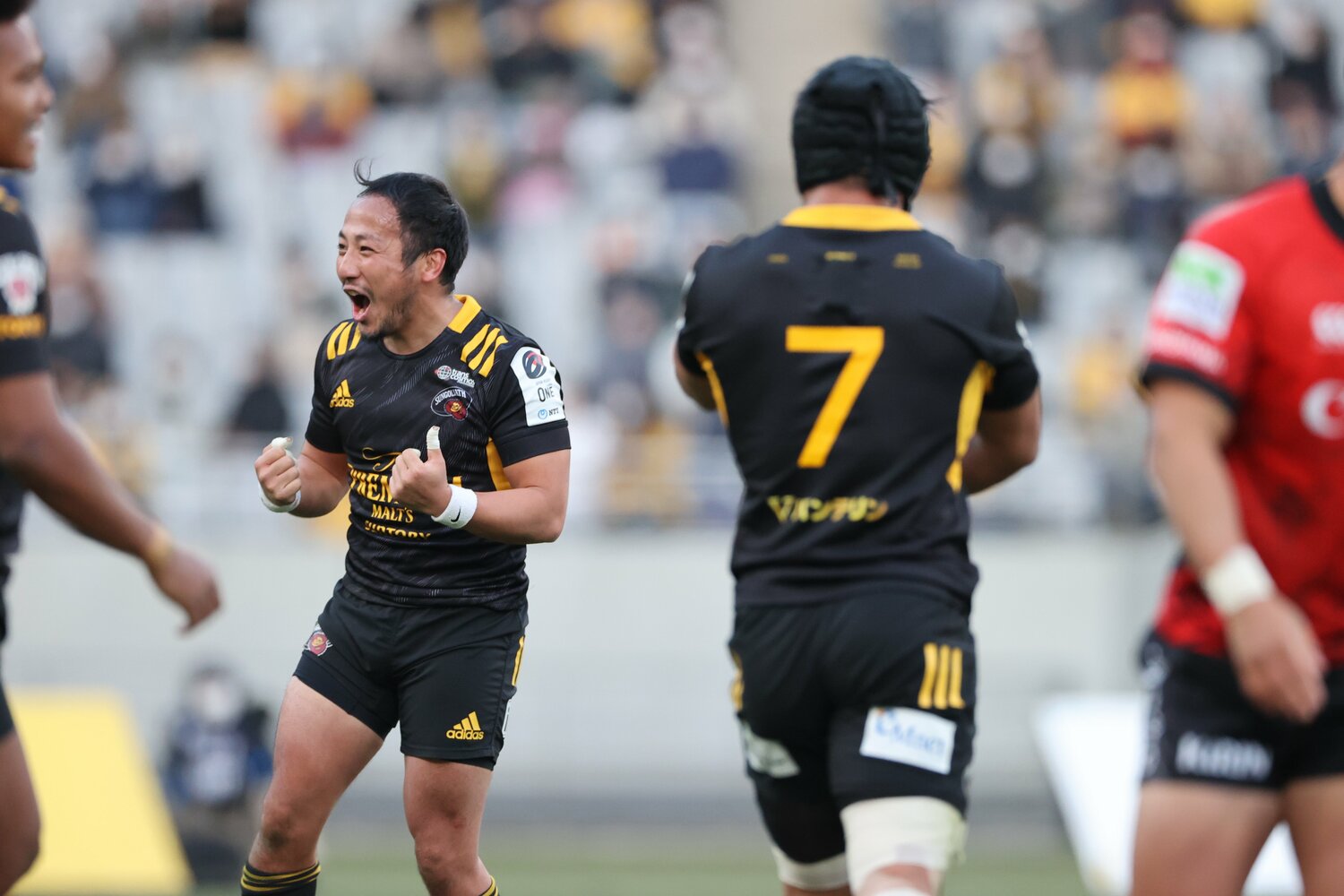 イーグルス戦の後半から出場し、勝利に貢献したサンゴリアスSH流大　©️JRLO