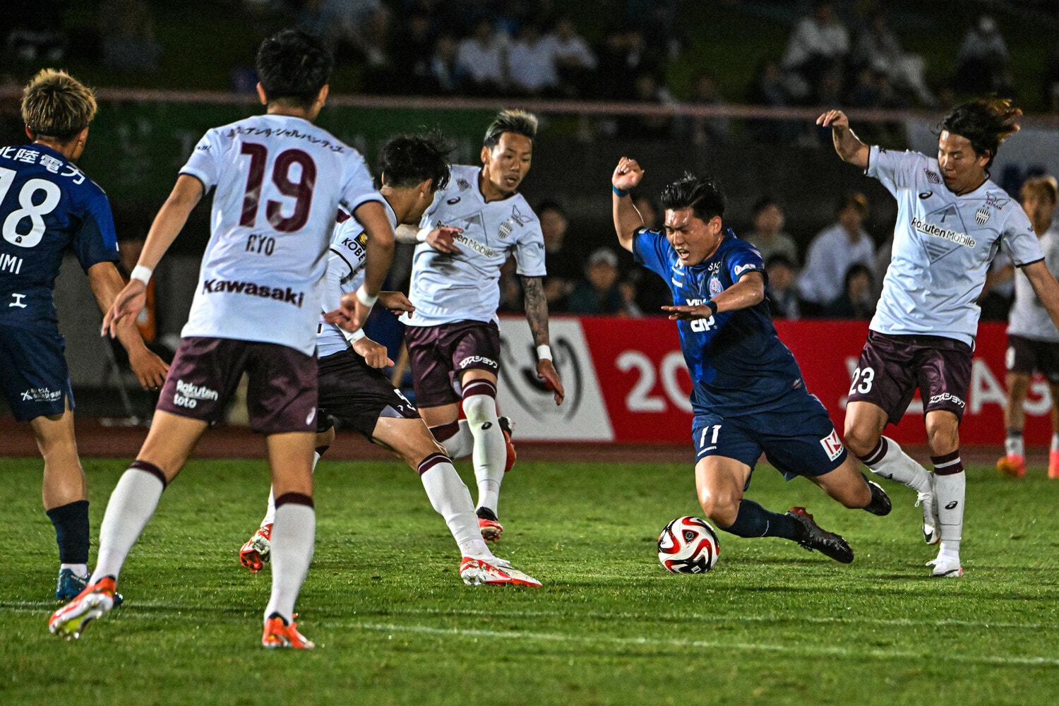 2024年5月22日のルヴァンカップ3回戦。カターレ富山はJ1王者・ヴィッセル神戸をPKで撃破した ©Tetsuichi Utsunomiya