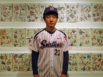 “戦力外”ながさわたかひろが個展？「これは野球美術家のトライアウト」＜Number Web＞ photograph by Hidenobu Murase