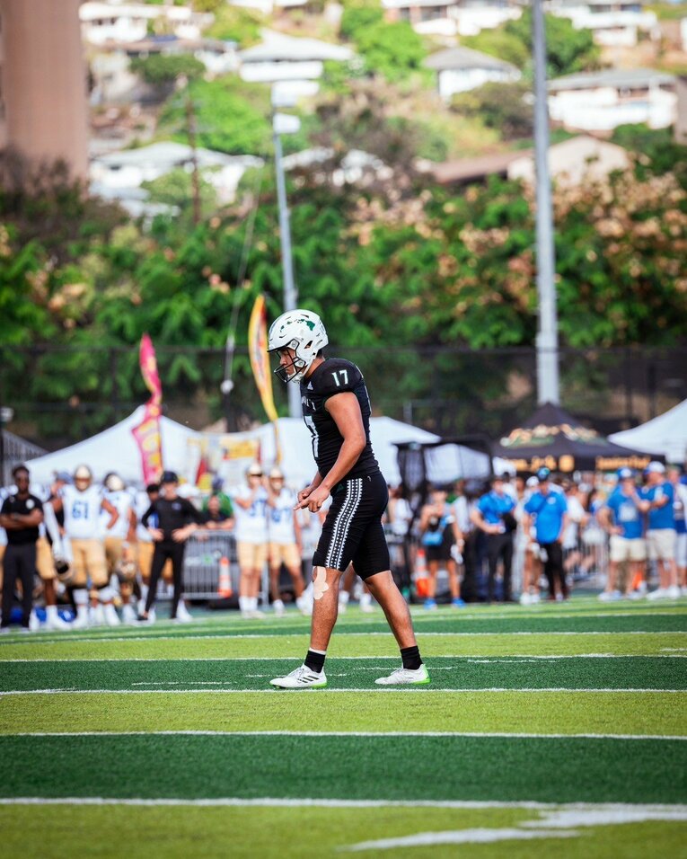 編入2年目からはハワイ大チームの正キッカーとして活躍している松澤／本人提供