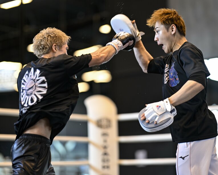 ピカソ戦直前、現地リヤドでの井上尚弥のジムワーク　©Hiroaki Finito Yamaguchi