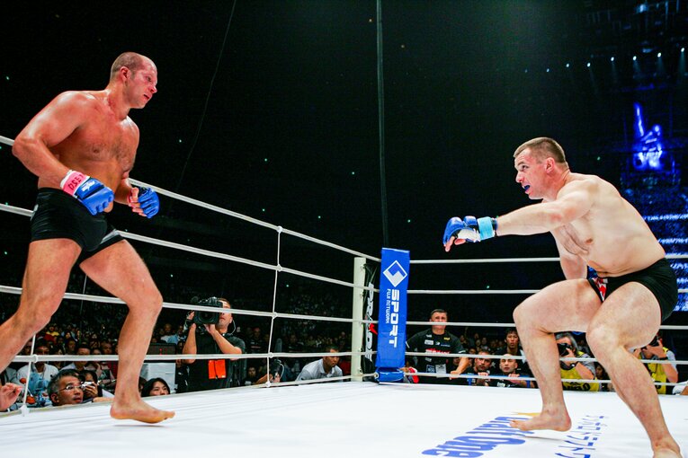 【アンケート6位】エメリヤーエンコ・ヒョードルvs.ミルコ・クロコップ（2005年）©Susumu Nagao