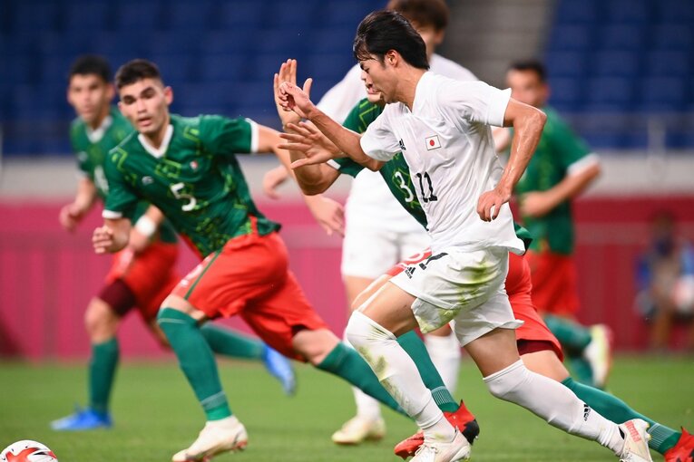 東京五輪メキシコ戦でのゴール（3／15）　©Takuya Kaneko/JMPA