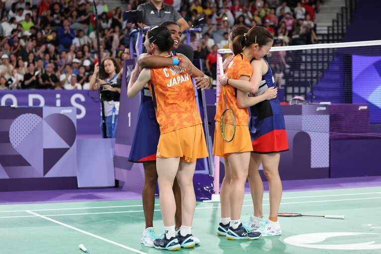 マレーシアのペアとの3位決定戦　©Ryosuke Menju/JMPA