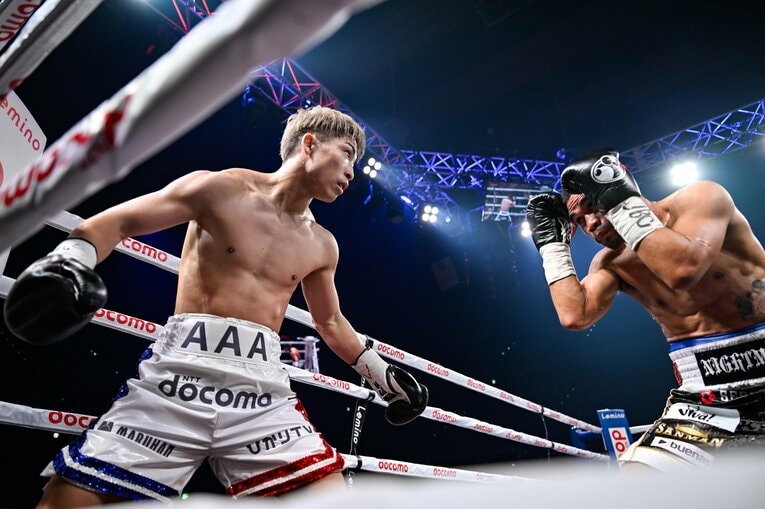 2023年12月26日、有明アリーナで井上尚弥と対戦したマーロン・タパレス。井上が10回TKOで勝利し、スーパーバンタム級4団体統一を達成した　©︎Hiroaki Finito Yamaguchi