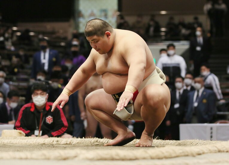 2021年12月、全日本選手権に出場した鳥取城北高時代の伯桜鵬（落合哲也）　©JIJI PRESS