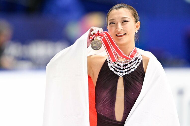NHK杯で今季世界最高となる227.18点をマークして優勝した坂本花織（25歳） ／ photograph by Asami Enomoto