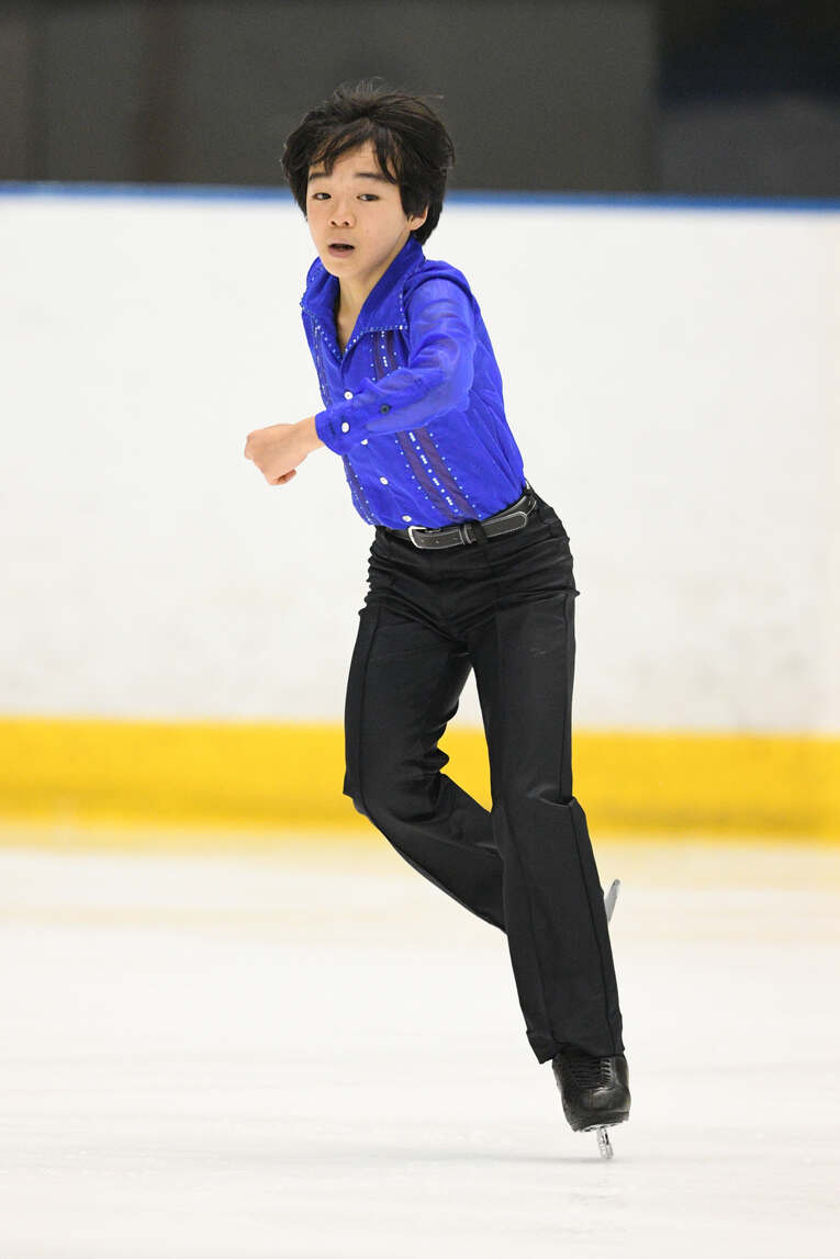 2016年フィギュア全日本ジュニア選手権での鍵山優真（13歳）©︎AFLO