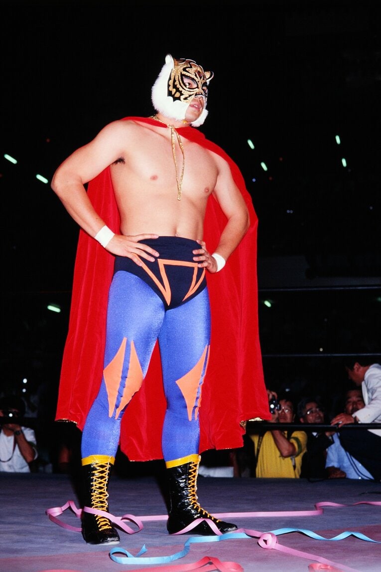 蔵前大会に登場した2代目タイガーマスク（1984年撮影）　©AFLO