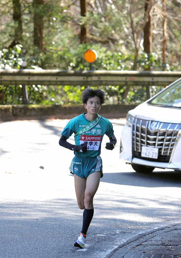 1年から5区を走った若林　©JIJI PRESS