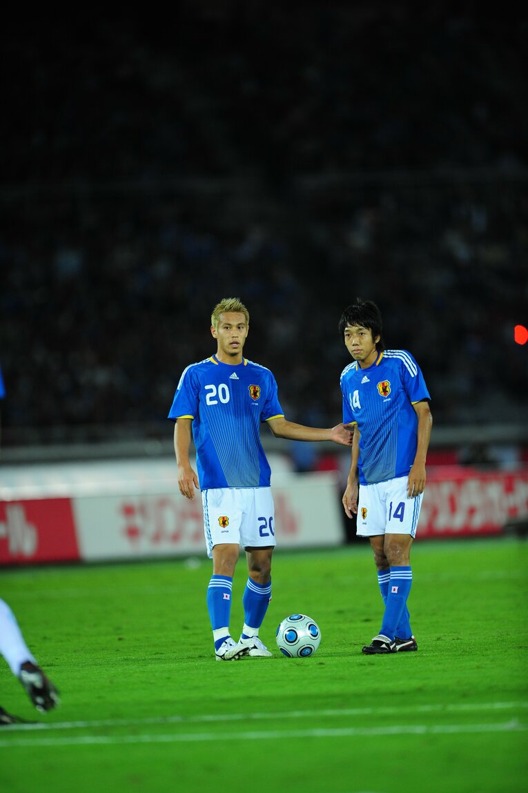 日本代表での共闘（2009年）©Sports Graphic Number