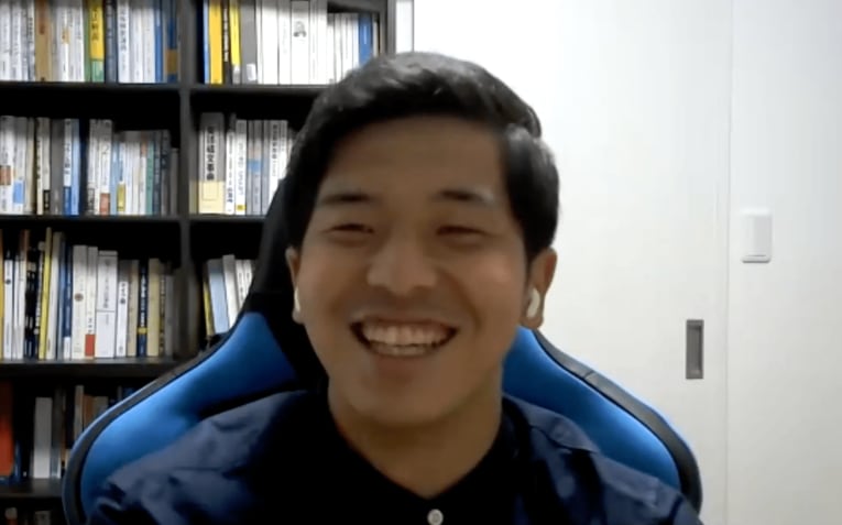 オンラインでの取材に応じてくれた染谷選手