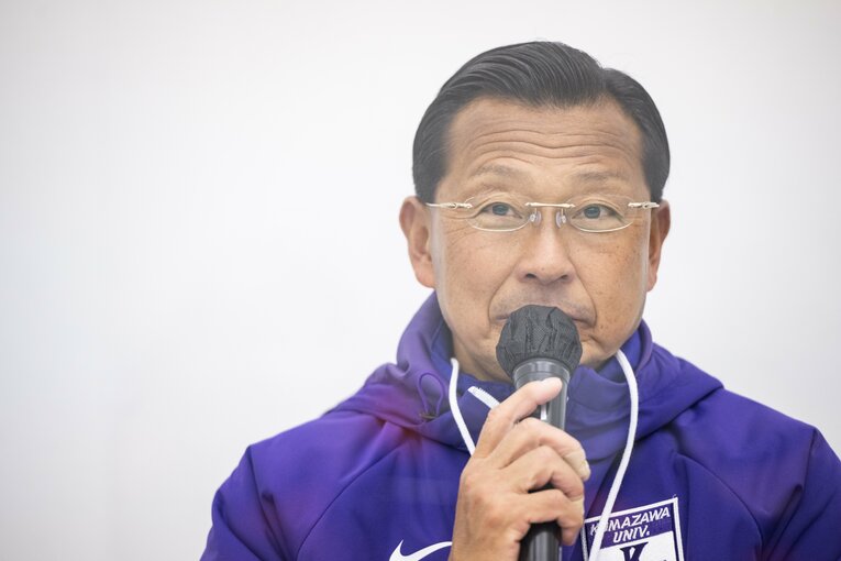 往路後の大八木監督　©Nanae Suzuki