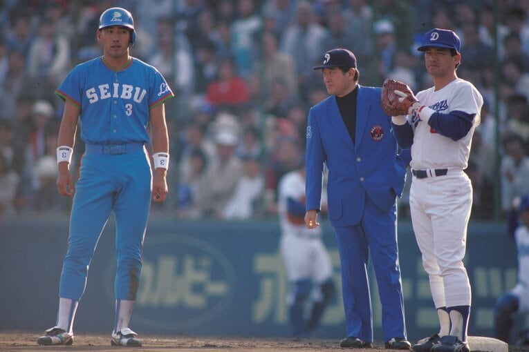 88年の清原和博と落合博満　©Sports Graphic Number