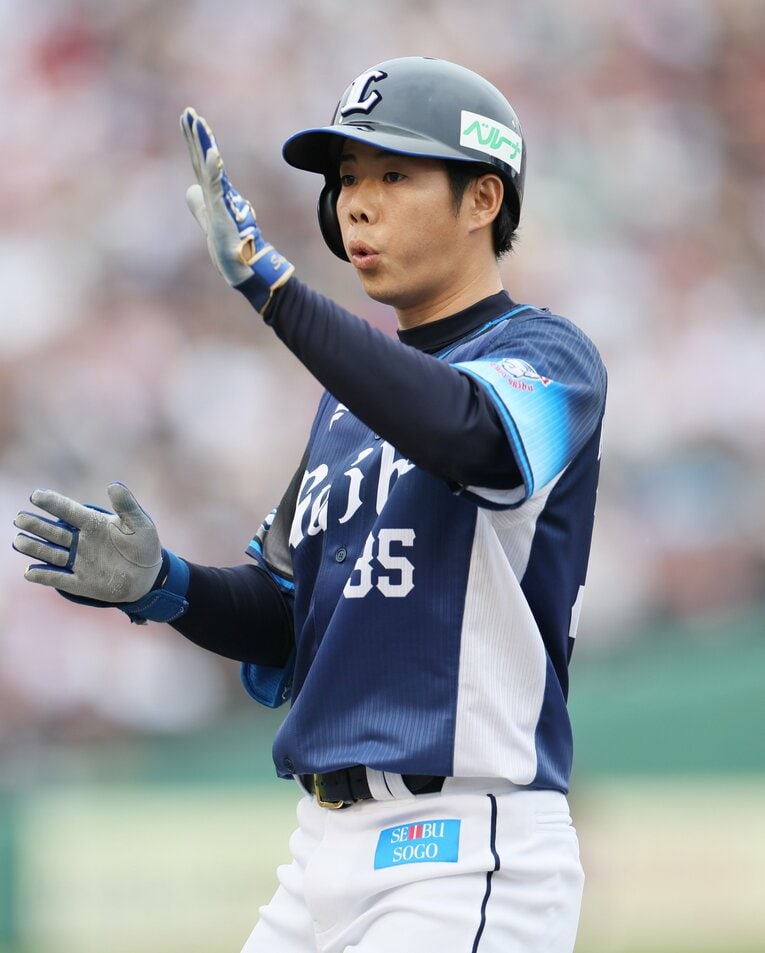 巨人から西武に電撃トレードとなった松原聖弥　©JIJI PRESS