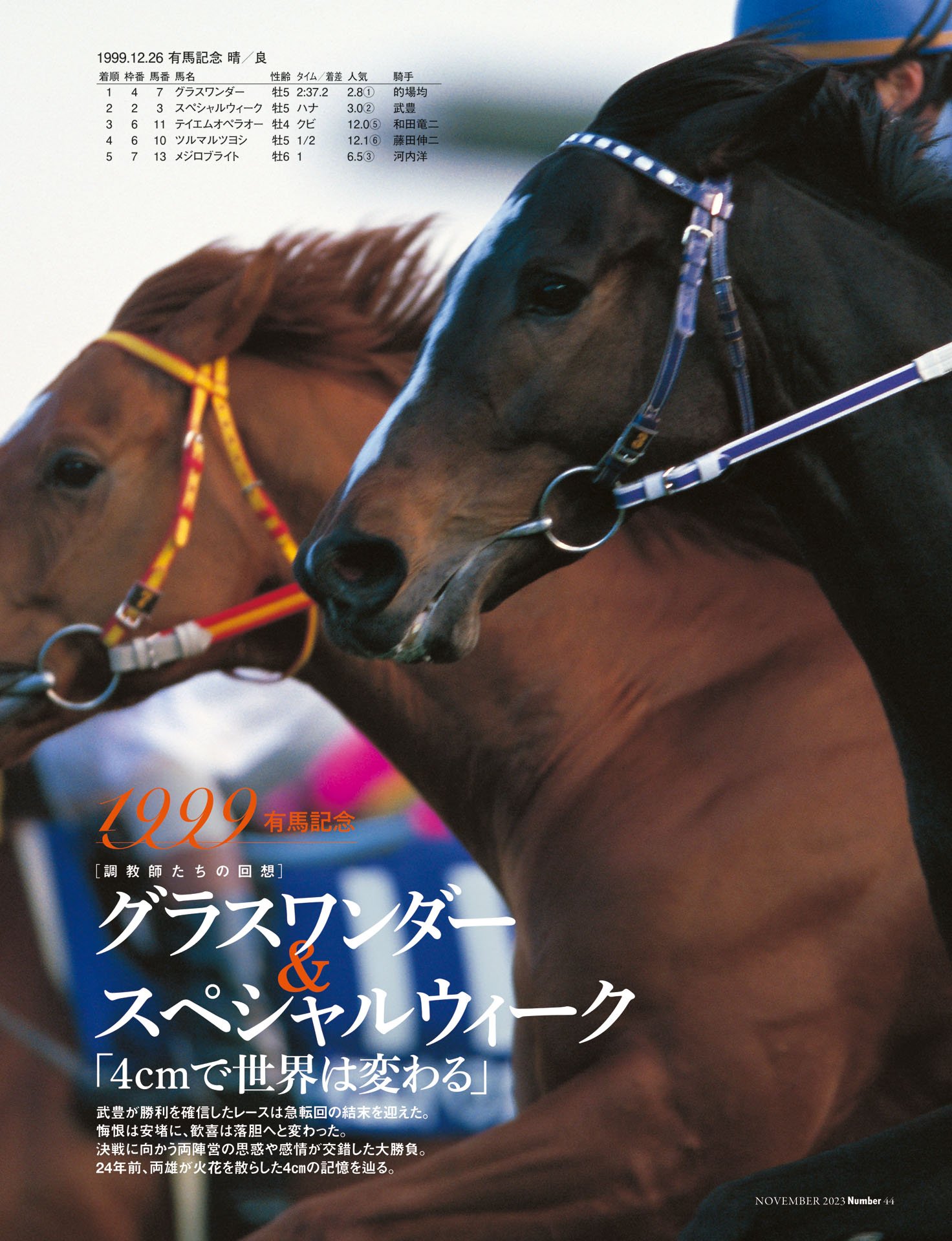 【1999 有馬記念】グラスワンダー＆スペシャルウィーク「4cmで世界は変わる」