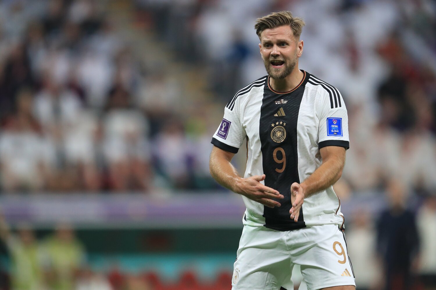 スペイン戦、ゴールを決めたフュルクルク　©Kazuo Fukuchi/JMPA