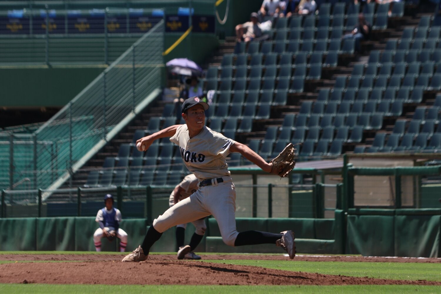 今季から投手に転向したというエースの本山。もともとはキャッチャーだったという ©︎Fumi Sawai