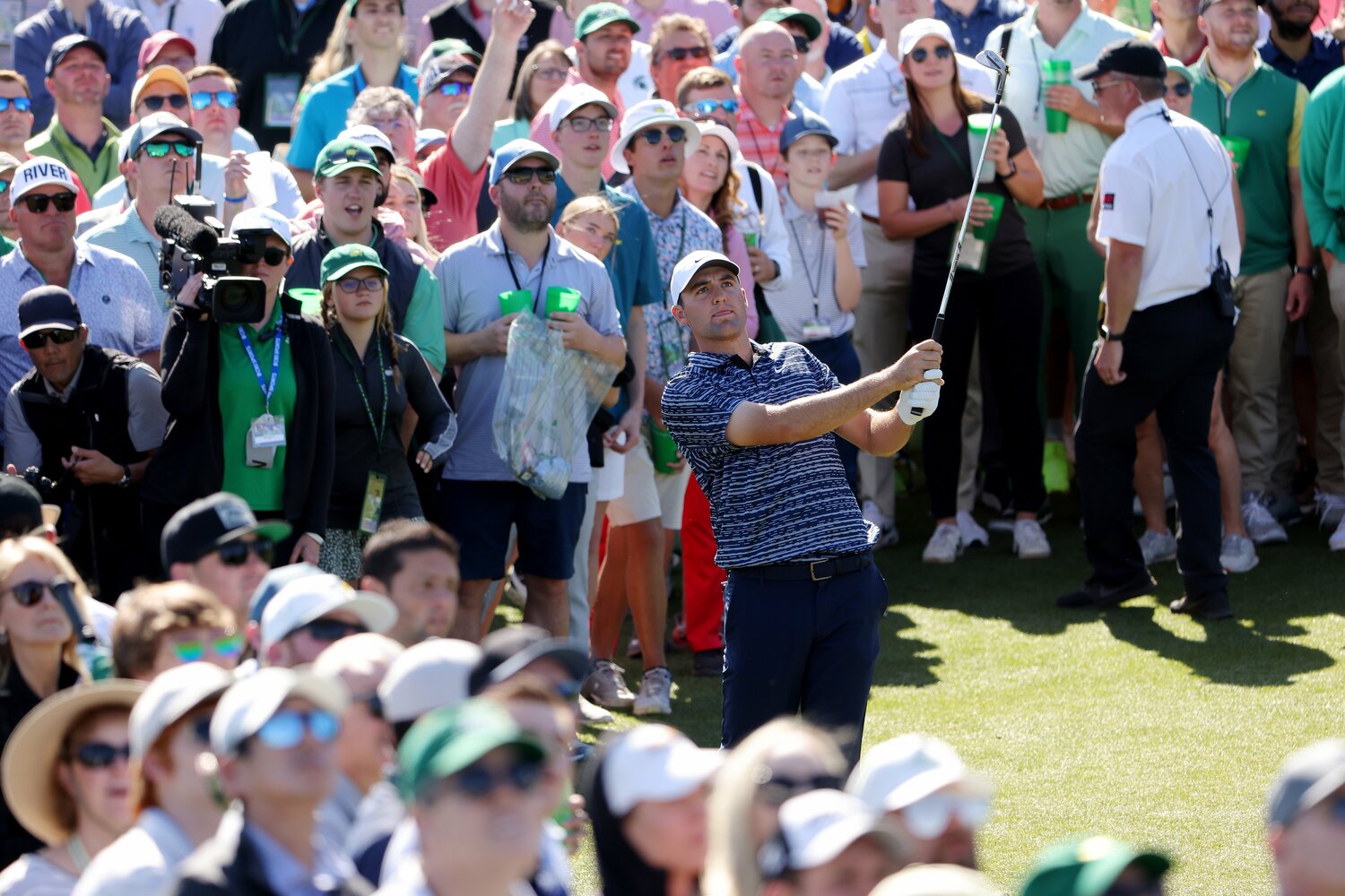 首位で迎えた最終日、極度の緊張状態に陥っていたというシェフラー　©Getty Images