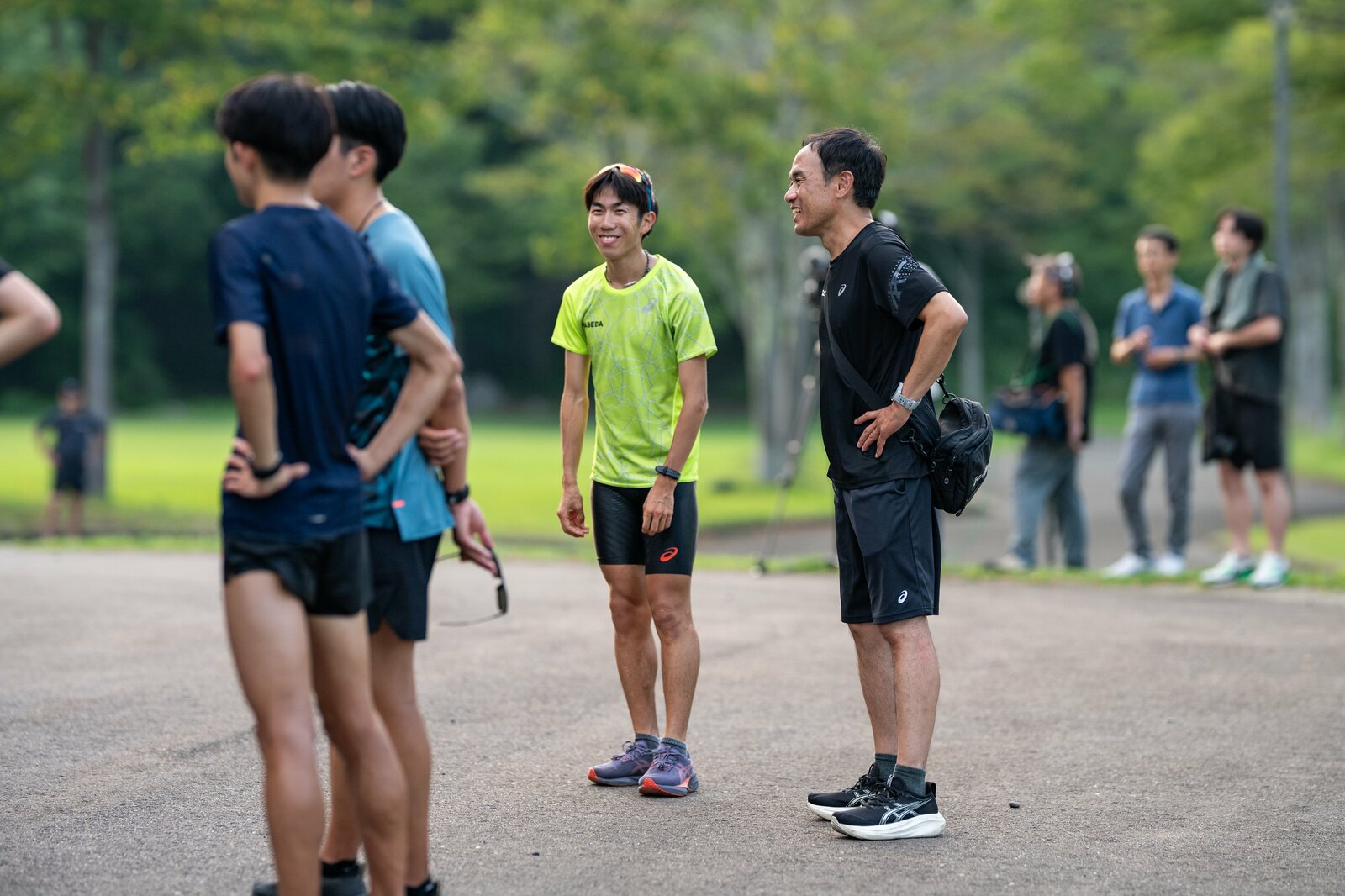 妙高合宿での花田監督 photograph by Nanae Suzuki