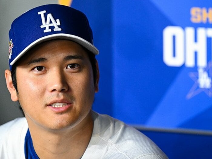 “テレビに映らない”大谷翔平「帰って顔を見るだけで幸せ」パパの柔らかな笑顔…「ショウヘイのサイン絶対欲しい」名守護神は番記者に球宴で熱弁＜Number Web＞ photograph by Gene Wang - Capture At Media/Getty Images