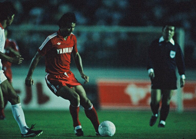 1984年、釜本邦茂・引退試合　©︎BUNGEISHUNJU