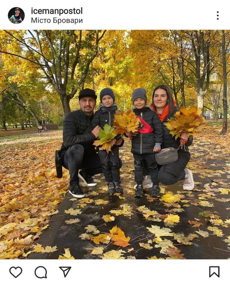 “アイスマン”ビクトル・ポストルの家族写真　※本人Instagramより