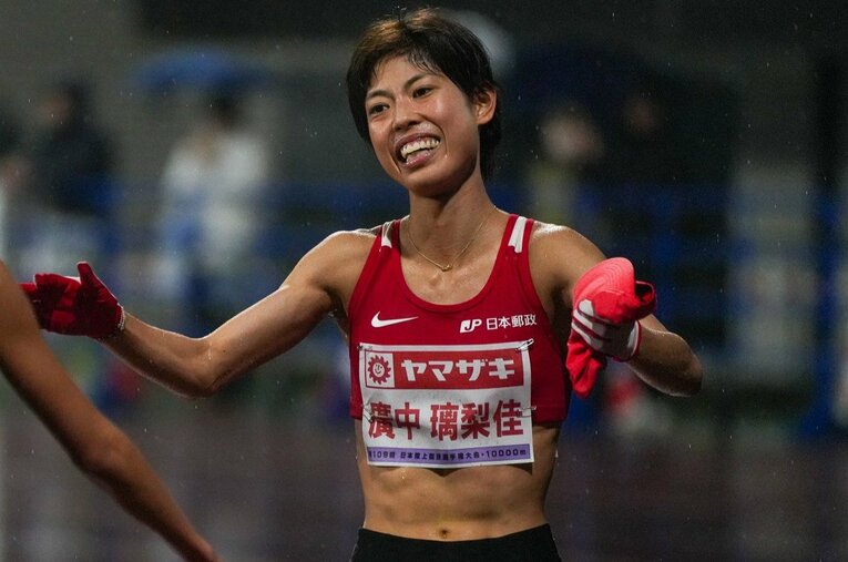 2年ぶりに日本選手権1万ｍを制した日本郵政Ｇの24歳・廣中璃梨佳。1年近いケガでの離脱を克服しての復活ランだった　©Satoshi Wada