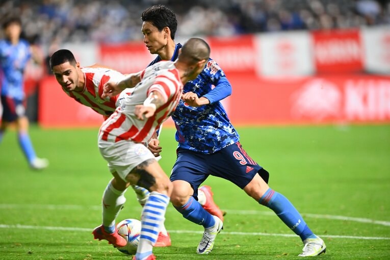 パラグアイ戦で存在感を放った鎌田　©Takuya Kaneko/JMPA