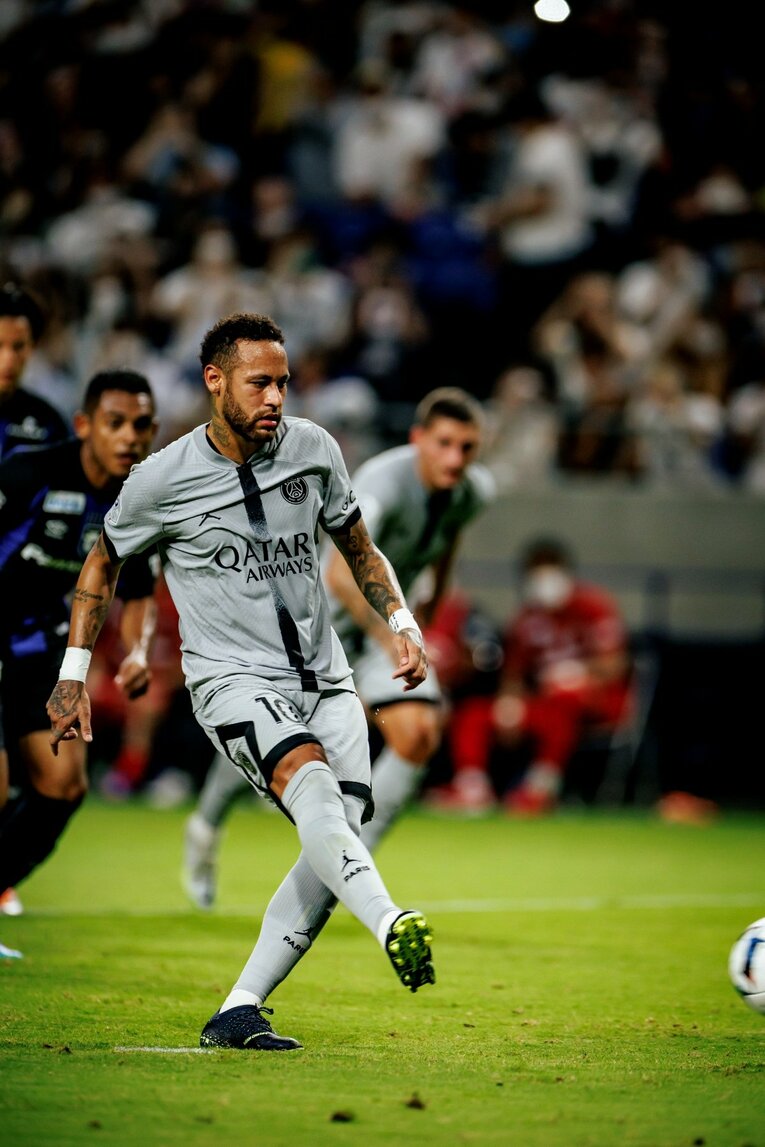 日本ツアーでのネイマール　©Sports Graphic Number