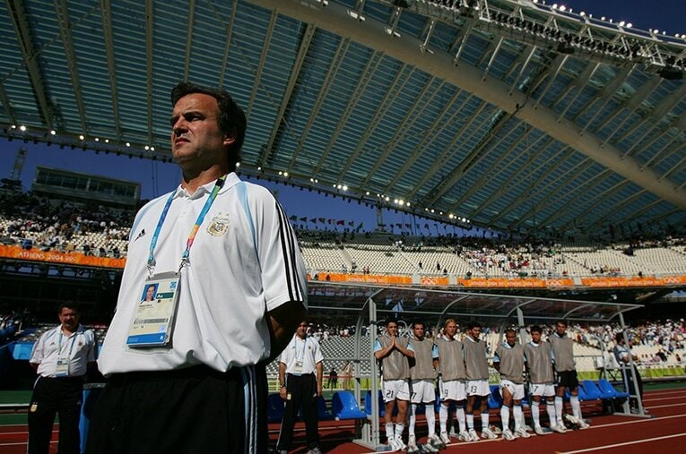 2004年アテネ五輪でアルゼンチンを優勝に導いたビエルサ ／ photograph by JMPA