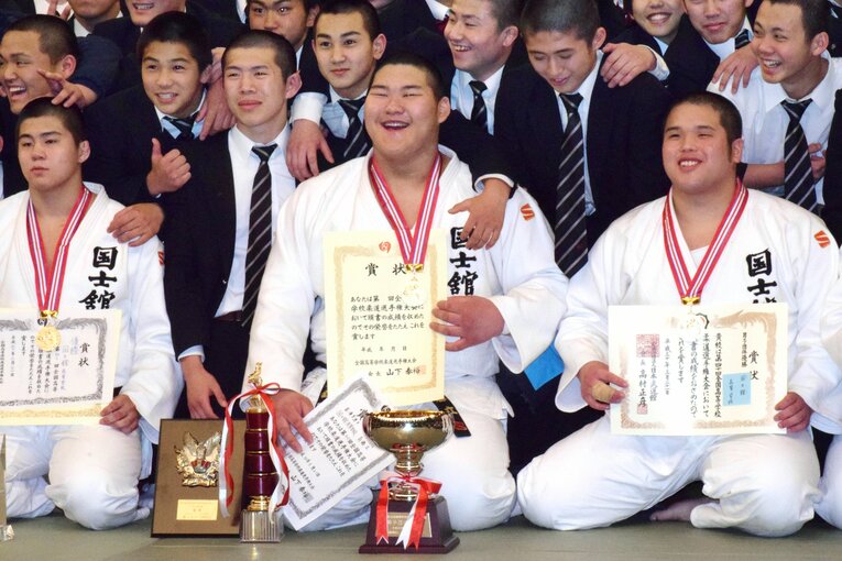 国士館高校時代の斉藤立　©JIJI PRESS