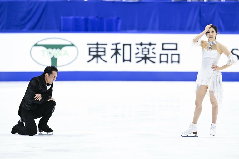 フリーの演技後、すぐ反省の表情を浮かべる高橋　©Asami Enomoto