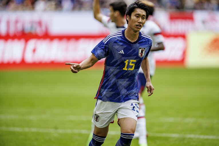 9月23日、アメリカ戦でゴールを決めた鎌田大地　©Kiichi Matsumoto