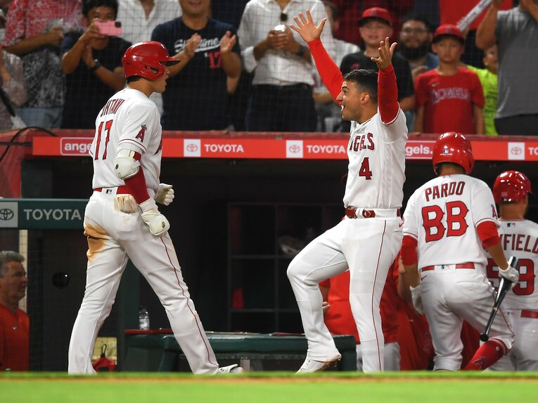 エンゼルス在籍中は、大谷をいつも誰よりも明るく出迎えたイグレシアス　©Getty Images