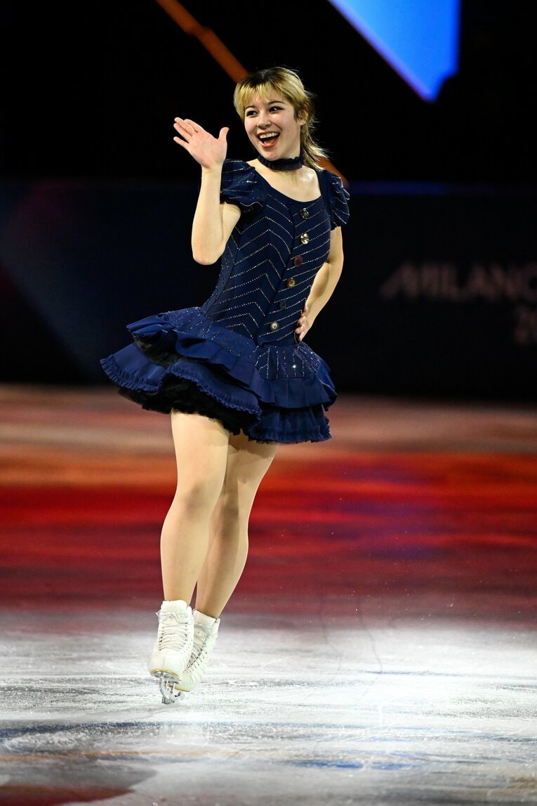 最も楽しみにしていたというエキシビションで笑顔をみせるアリサ・リュウ　Asami Enomoto / JMPA