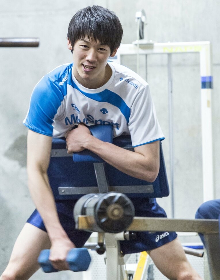 中央大学時代の筋トレ風景（2015年）©Takuya Sugiyama