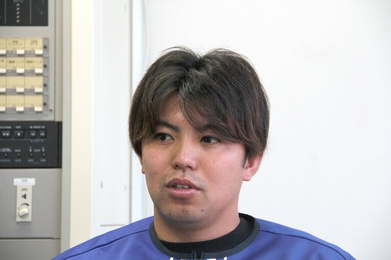 秋季トレーニング期間、取材に応じてくれた東　©NumberWeb