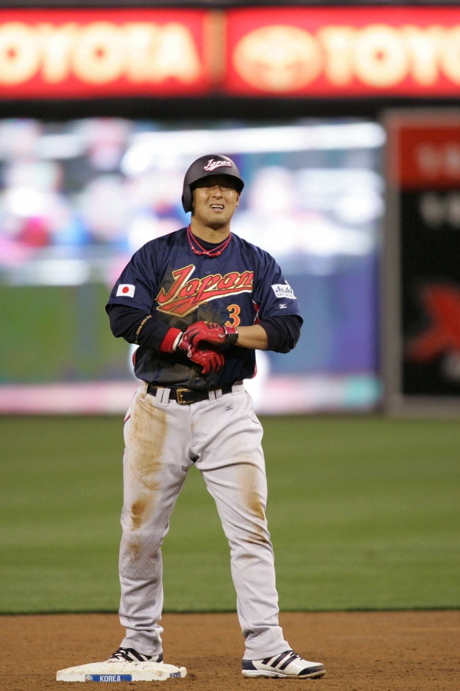 松中が2塁にいる場面で代打、福留――　©Naoya Sanuki