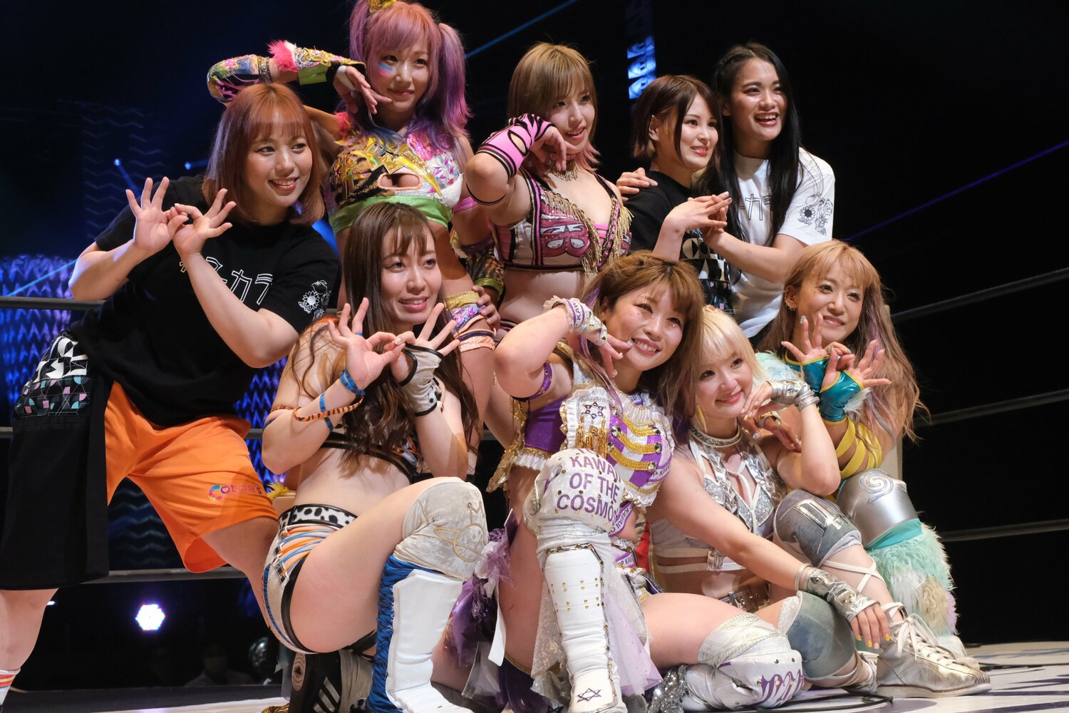 なつぽいの加入で総勢9人となったコズエン&COLOR'S連合軍 ©Norihiro Hashimoto