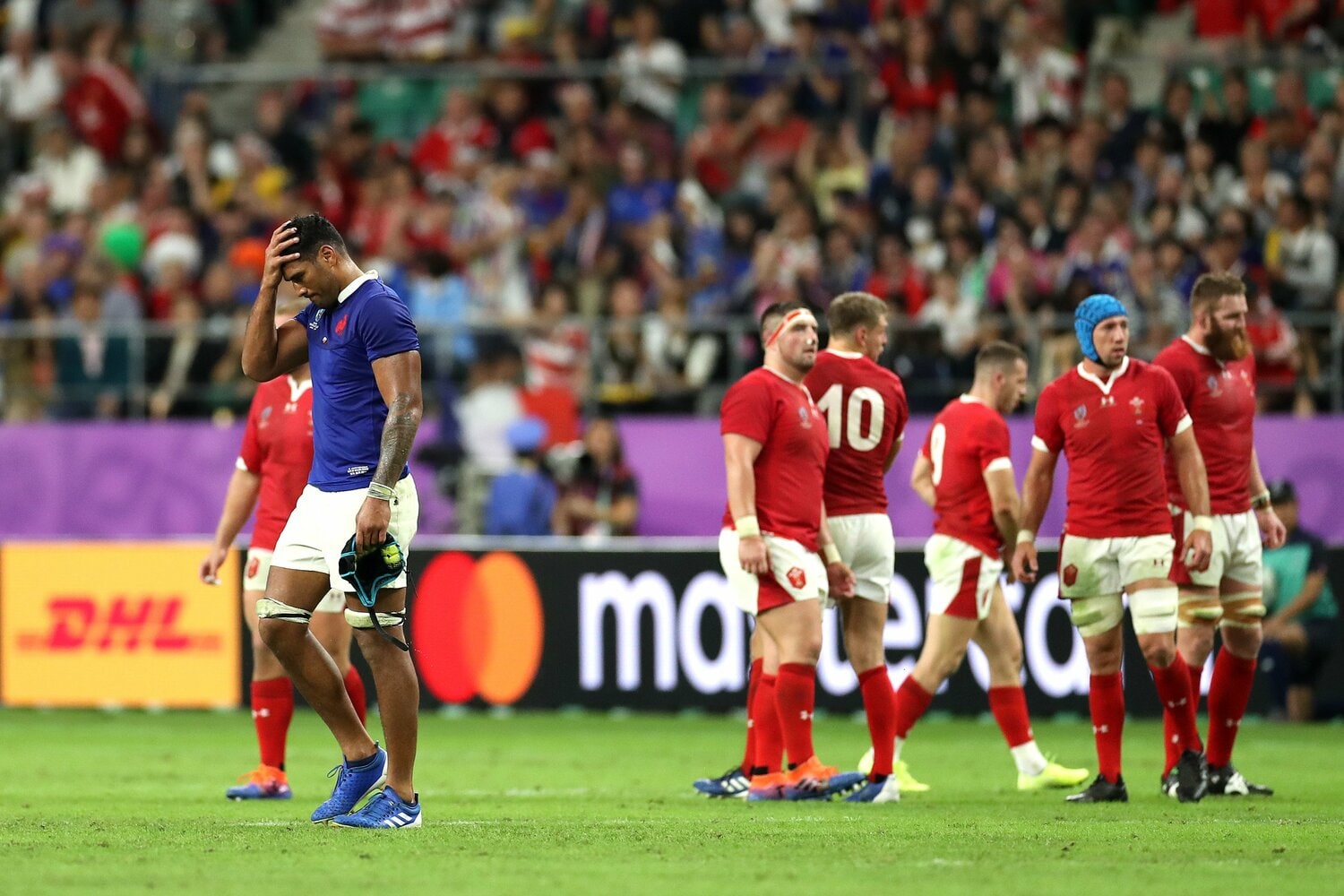 昨年のW杯準々決勝ウェールズ戦で退場したLOセバスチャン・バアマイナ　©︎Getty Images