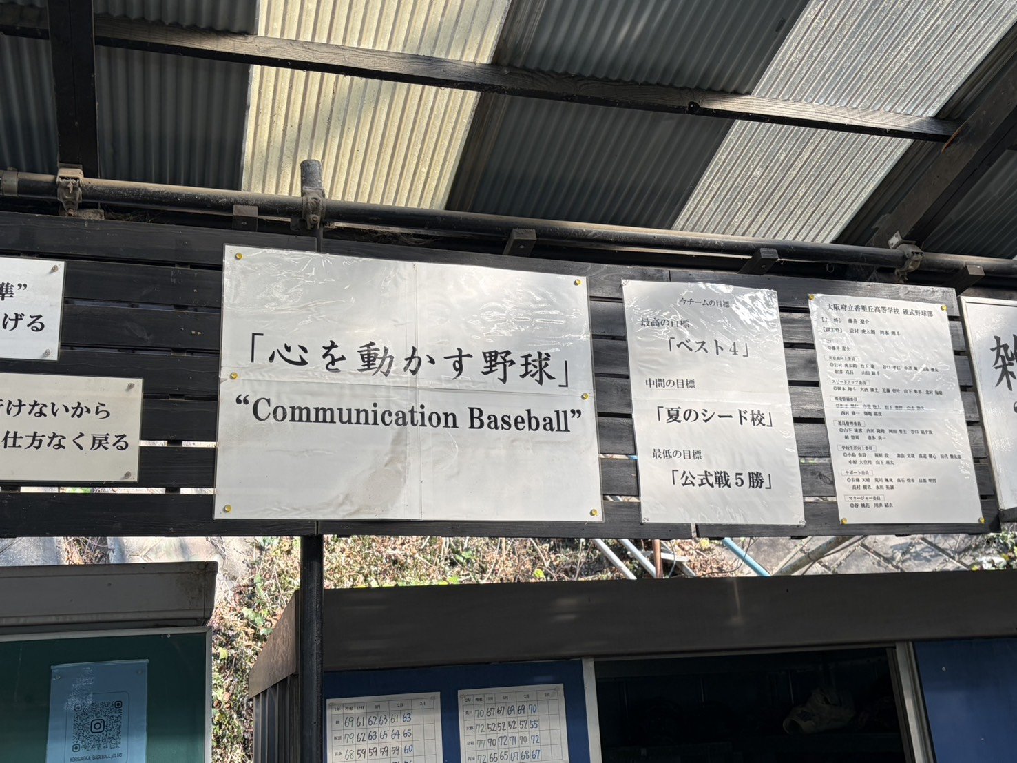 グラウンドにはスローガン「心を動かす野球」の文字が ©Fumi Sawai